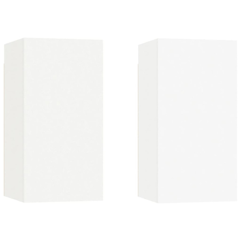 Szafki pod TV, 2 szt., białe, 30,5x30x60 cm