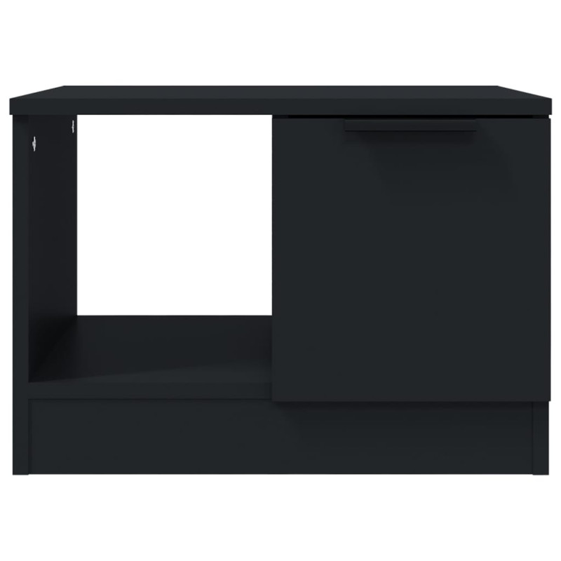 Stolik kawowy, czarny, 50x50x36 cm, materiał drewnopochodny