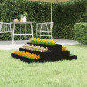 Donica, czarna, 80x80x27 cm, lite drewno sosnowe