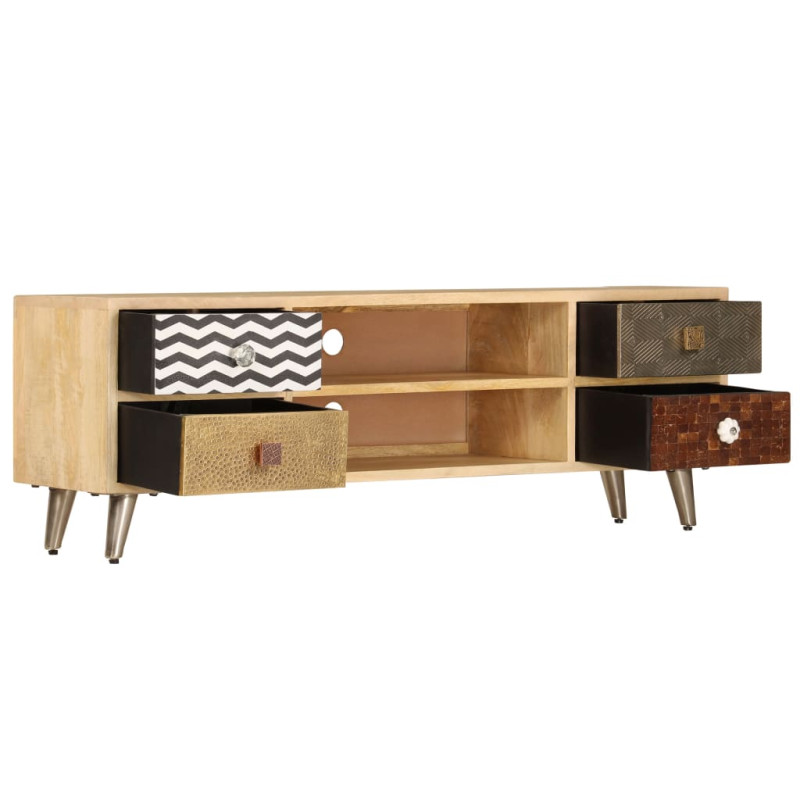 Szafka pod TV, 120x30x40 cm, lite drewno mango