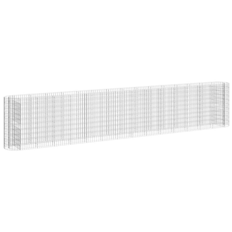 Podwyższona donica gabionowa galwanizowane żelazo 540x50x100 cm