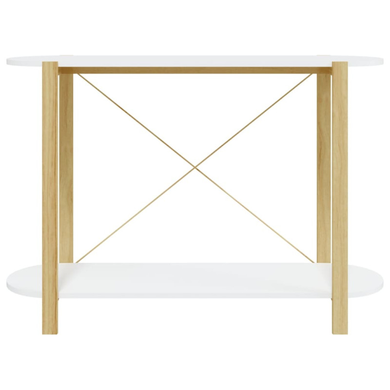 Stolik konsolowy, biały, 110x38x75 cm, materiał drewnopochodny