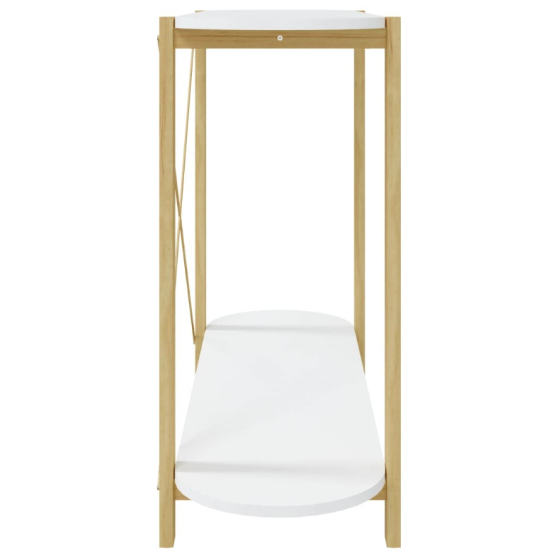 Stolik konsolowy, biały, 110x38x75 cm, materiał drewnopochodny