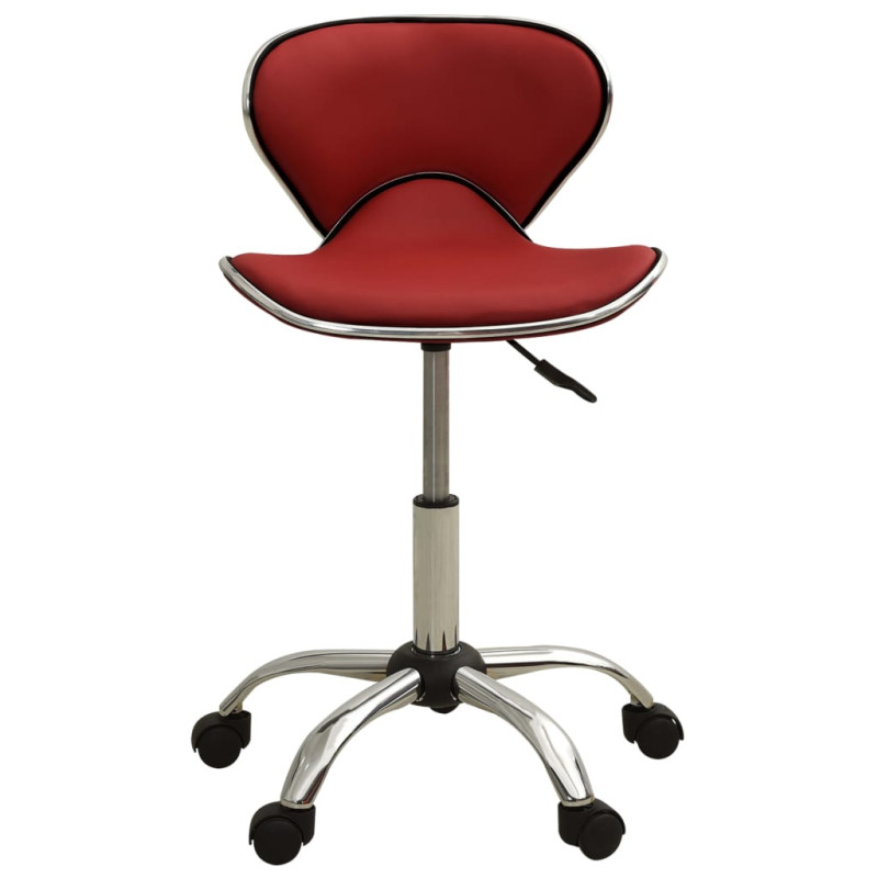 Krzesło biurowe, winna czerwień, obite sztuczną skórą
