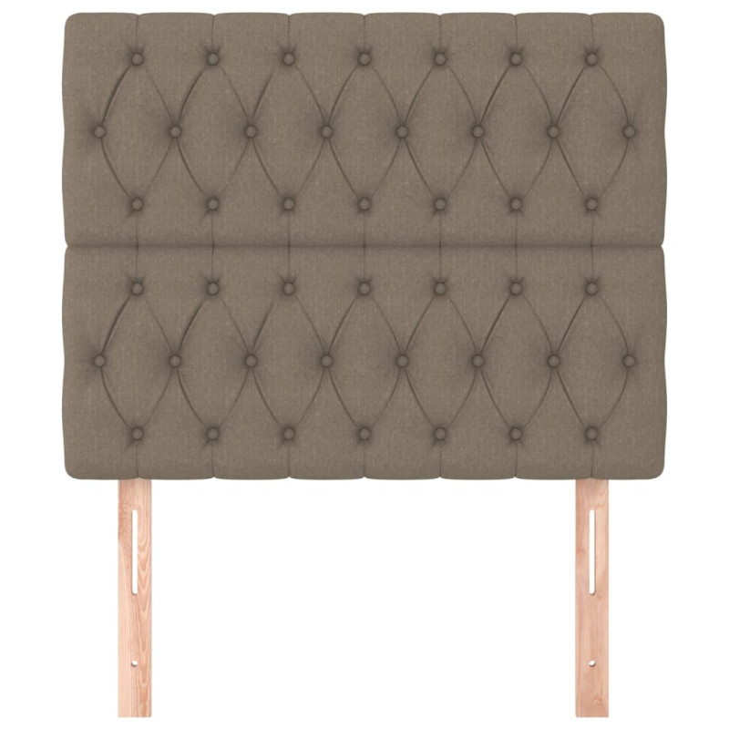 Zagłówki do łóżka, 2 szt., taupe, 100x7x78/88 cm, tkanina