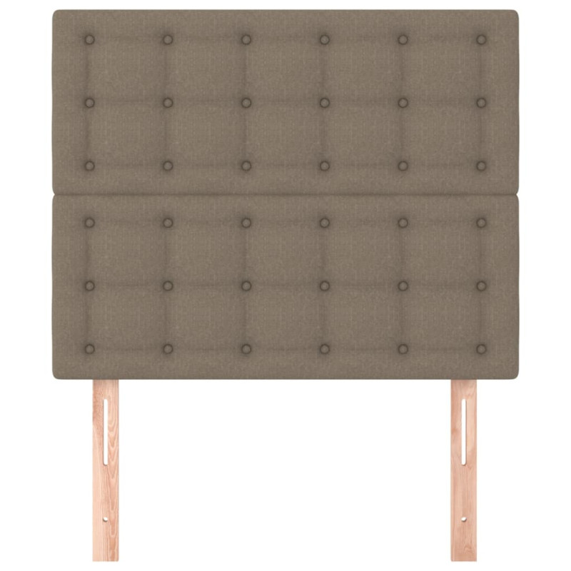 Zagłówki do łóżka, 2 szt., taupe, 90x5x78/88 cm, tkanina