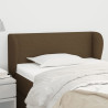 Zagłówek uszak, ciemnobrązowy, 93x23x78/88 cm, tkanina
