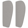 Zagłówek uszak, jasnoszary, 83x23x78/88 cm, tkanina