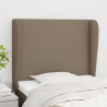 Zagłówek uszak, taupe, 103x23x118/128 cm, tkanina