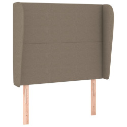 Zagłówek uszak, taupe, 103x23x118/128 cm, tkanina