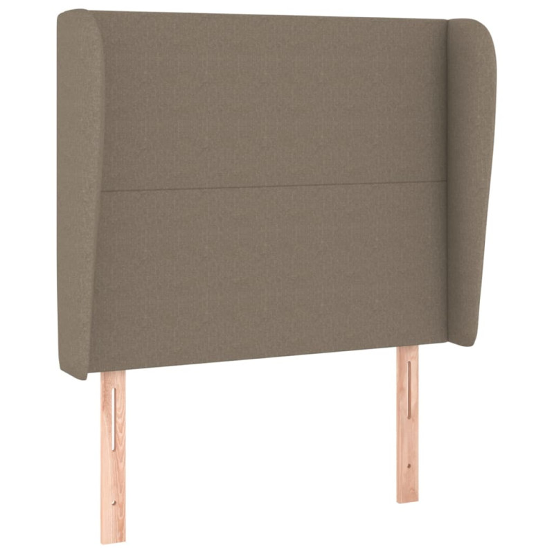 Zagłówek uszak, taupe, 103x23x118/128 cm, tkanina