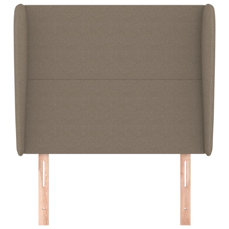 Zagłówek uszak, taupe, 103x23x118/128 cm, tkanina