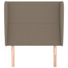 Zagłówek uszak, taupe, 103x23x118/128 cm, tkanina