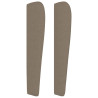 Zagłówek uszak, taupe, 103x23x118/128 cm, tkanina