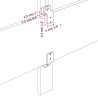 Zagłówek uszak, kremowy, 147x23x118/128 cm, tkanina