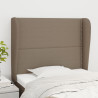 Zagłówek uszak, taupe, 103x23x118/128 cm, tkanina