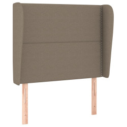 Zagłówek uszak, taupe, 103x23x118/128 cm, tkanina