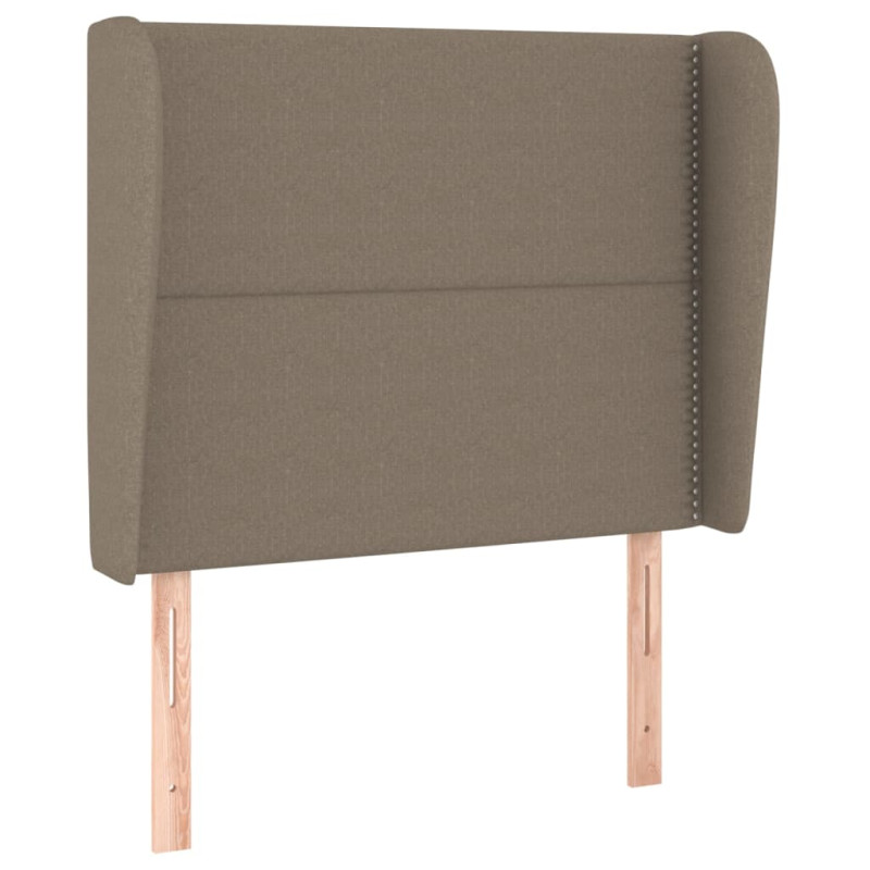 Zagłówek uszak, taupe, 103x23x118/128 cm, tkanina