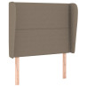 Zagłówek uszak, taupe, 103x23x118/128 cm, tkanina