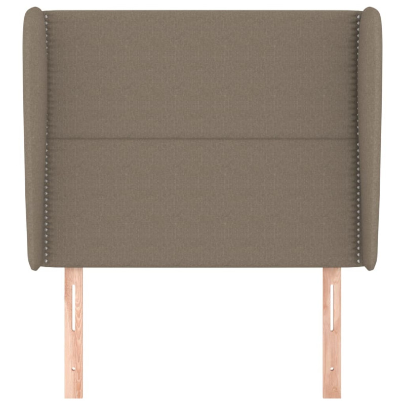 Zagłówek uszak, taupe, 103x23x118/128 cm, tkanina