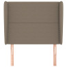 Zagłówek uszak, taupe, 103x23x118/128 cm, tkanina