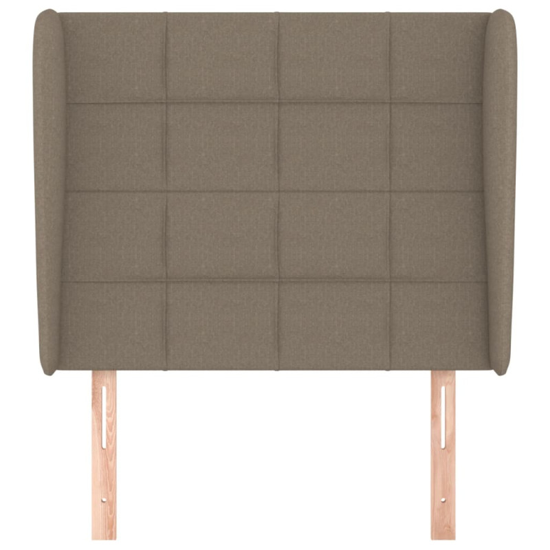 Zagłówek uszak, taupe, 83x23x118/128 cm, tkanina