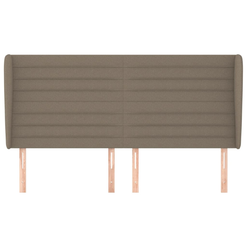 Zagłówek uszak, taupe, 183x23x118/128 cm, tkanina