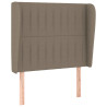 Zagłówek uszak, taupe, 93x23x118/128 cm, tkanina