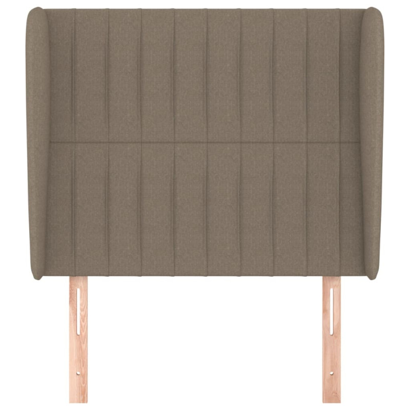 Zagłówek uszak, taupe, 93x23x118/128 cm, tkanina