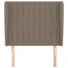 Zagłówek uszak, taupe, 93x23x118/128 cm, tkanina