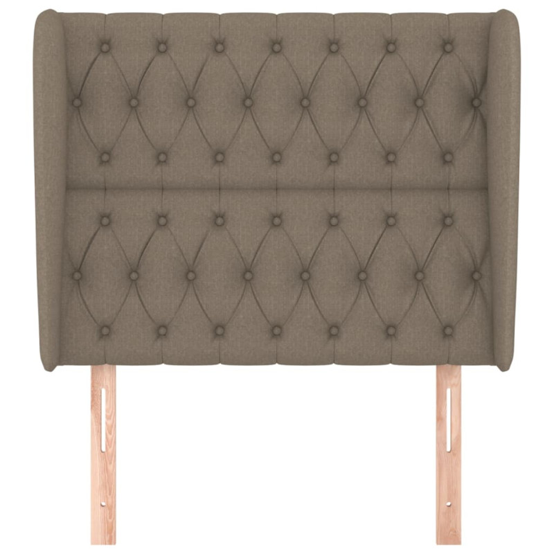 Zagłówek uszak, taupe, 103x23x118/128 cm, tkanina