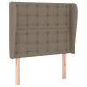 Zagłówek uszak, taupe, 93x23x118/128 cm, tkanina