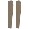 Zagłówek uszak, taupe, 93x23x118/128 cm, tkanina