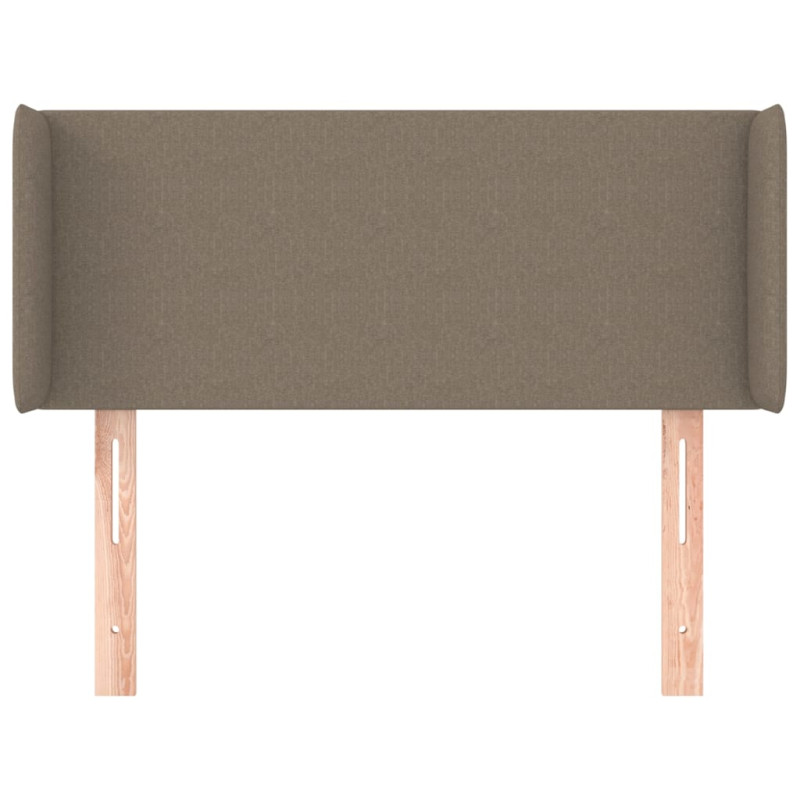 Zagłówek uszak, taupe, 83x16x78/88 cm, tkanina