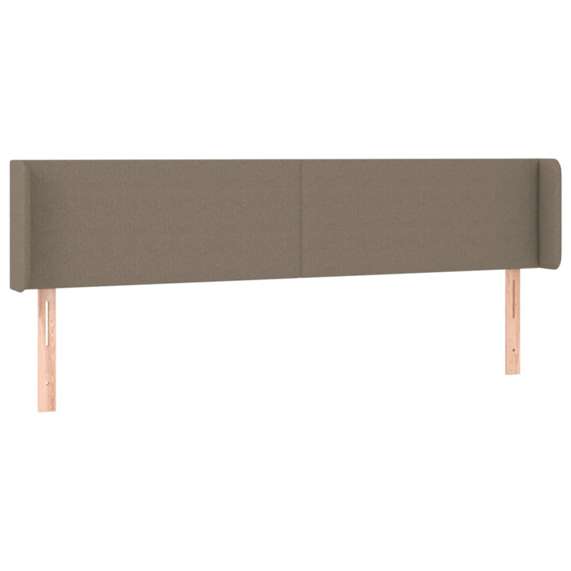 Zagłówek uszak, taupe, 203x16x78/88 cm, tkanina