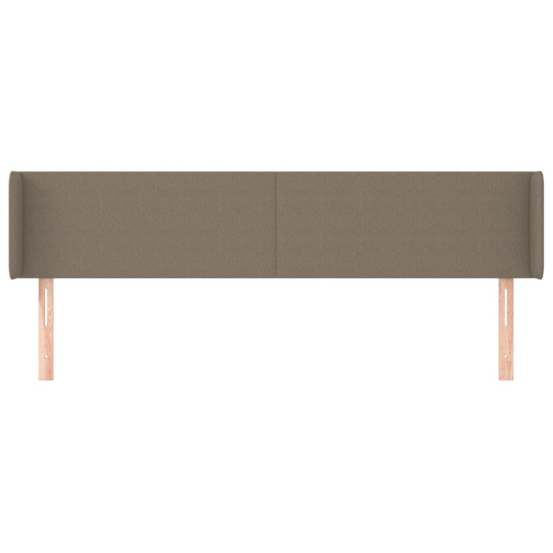 Zagłówek uszak, taupe, 203x16x78/88 cm, tkanina