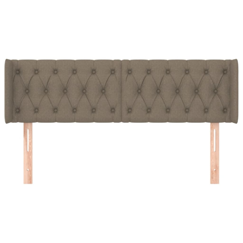 Zagłówek uszak, taupe, 147x16x78/88 cm, tkanina