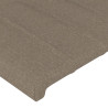 Zagłówek uszak, taupe, 183x16x118/128 cm, tkanina