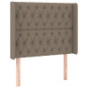 Zagłówek uszak, taupe, 103x16x118/128 cm, tkanina