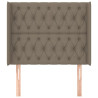 Zagłówek uszak, taupe, 103x16x118/128 cm, tkanina