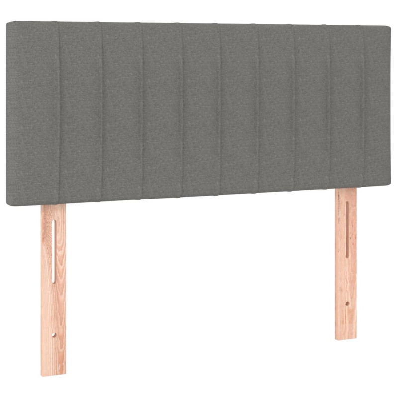 Zagłówek do łóżka z LED, ciemnoszary, 80x5x78/88 cm, tkanina