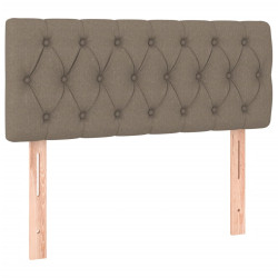 Zagłówek do łóżka z LED, taupe, 90x7x78/88 cm, tkanina