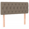 Zagłówek do łóżka z LED, taupe, 90x7x78/88 cm, tkanina