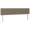 Zagłówek do łóżka z LED, taupe, 200x7x78/88 cm, tkanina
