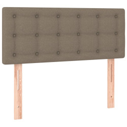 Zagłówek do łóżka z LED, taupe, 80x5x78/88 cm, tkanina