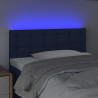Zagłówek do łóżka z LED, niebieski, 80x5x78/88 cm, tkanina