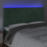 Zagłówek do łóżka z LED, ciemnozielony, 180x5x118/128 cm