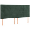 Zagłówek do łóżka z LED, ciemnozielony, 180x5x118/128 cm
