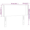 Zagłówek do łóżka z LED, ciemnoniebieski 93x16x78/88cm, aksamit