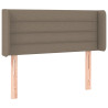 Zagłówek do łóżka z LED, taupe, 103x16x78/88 cm, tkanina